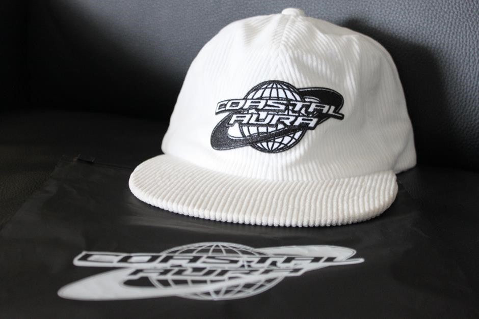 OG Coastal Aura Corduroy Cap-White