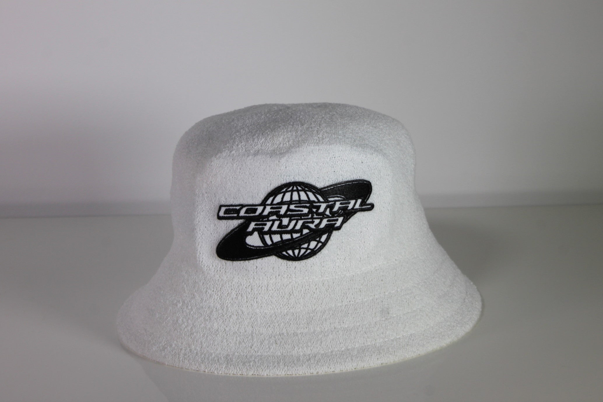 White Terry Toweling Bucket Hat